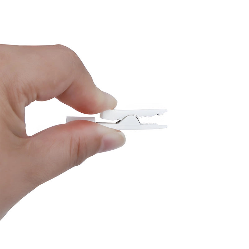Alligator Clips  with 2mm Banana Socket Insulation Metal-White