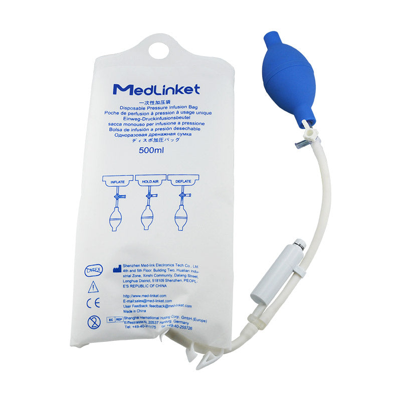 Disposable pressure infusion bag 500ml for iv fluids