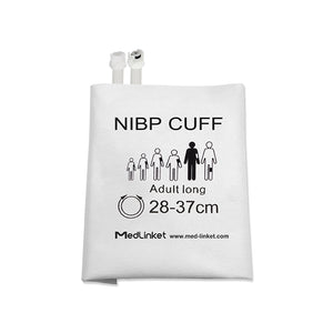 Disposable NIBP Cuff Adult Long 28-37cm with Dual Submin Connector