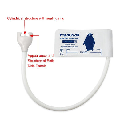 Philips Compatible Disposable Neonate #2 NIBP Soft Cuff - M1868B (Box of 24)