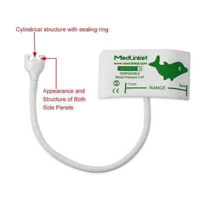 Philips Compatible Disposable Neonate #3 NIBP Soft Cuff - M1870B (Box of 24)