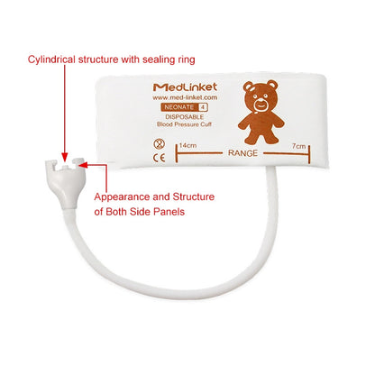 Philips Compatible Disposable Neonate #4 NIBP Soft Cuff - M1872B (Box of 24)