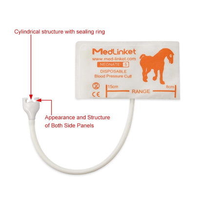 Philips Compatible Disposable Neonate #5 NIBP Soft Cuff -M1873B (Box of 24)