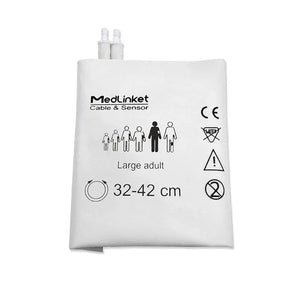 Disposable NIBP Cuff Adult Large 32-42cm，Critikon Soft Cuf，Dual Tube