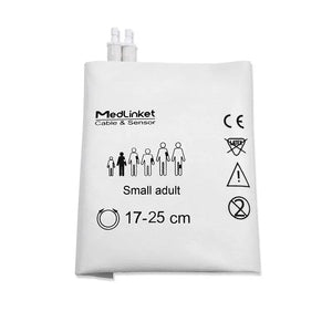 Disposable NIBP Cuff Adult Small 17-25cm，Critikon Soft Cuf，Dual Tube